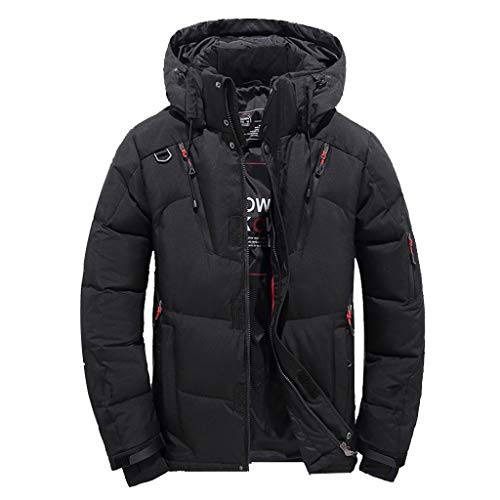 Angebot des Tages, Daunenjacke Herren Jacken Übergang Herrenjacke Parka Winterjacke Wanderjacke Arbeitsjacke Outdoorjacke Softshell Jacke Puffer Jacket Schwarz, XXL von SKFLABOOF