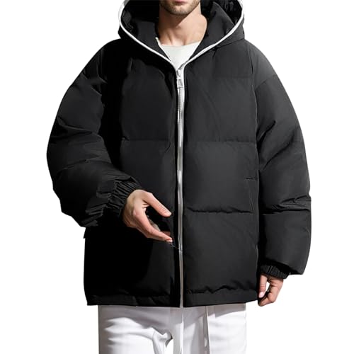 Angebot des Tages, Herren Jacke Winter Jacken Übergang Softshelljacke Softshell Outdoor Für Leichte Mantel Parker Steppjacke Leicht Schwarz, 3XL von SKFLABOOF