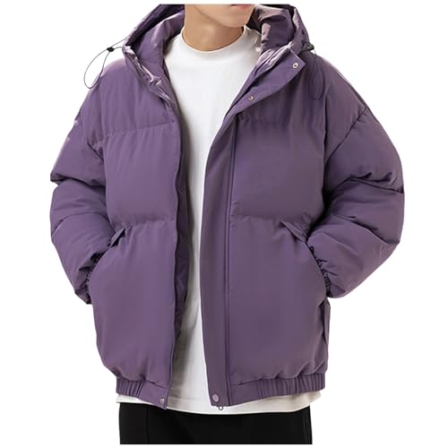 Angebot des Tages, Herren Winterjacke Outdoorjacke Outdoor Jacke Wasserdicht Men's Jackets Jackett Winter Arbeitsjacke Winterjacken Lila, 3XL von SKFLABOOF