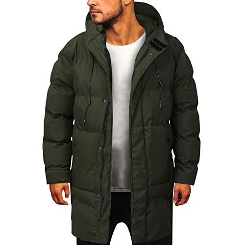 Angebot des Tages, Jacke Herren Winter Outdoor Daunenjacken Für Wintermantel Autumn Jacket Men Herrenjacken Softshell Fahrrad Winterjacke Jacken Grün, 7XL von SKFLABOOF