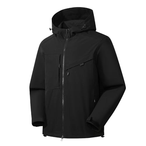 Angebote des Tages Heute Deal, Herren Skijacke Outdoor Jacken Für Winter Softshelljacke Winterjacken Jacke Damen Jackett Wintermantel Gefüttert Reitjacke Schwarz, M von SKFLABOOF