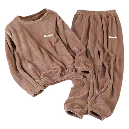 Angebote des Tages Heute blitzangebote, Kuschel Pyjama Damen Kuschelhose Flauschig Schlafanzug Warm Kuschelig Fleece Lang Hose Teenager Mädchen Hauskleid Winter Coffee, XL Angebote des Tages Heute blitzangebote, Kuschel Pyjama Damen Kuschelhose Flauschig Schlafanzug Warm Kuschelig Fleece Lang Hose Teenager Mädchen Hauskleid Winter Coffee, XL von SKFLABOOF