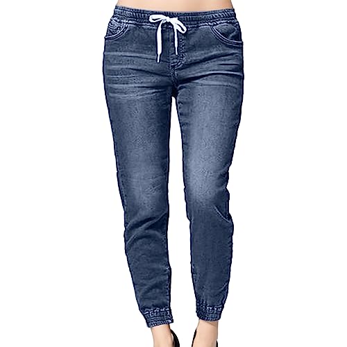 Baggy Jeans Teenager mädchen, Baggy Jeans Mom Damen Hosen Mädchen Boyfriend Wide Leg Highwaist Jeanshosen Für Weit Klamotten Teenager Cargohose High Waist Hose Dark Blue, S von SKFLABOOF