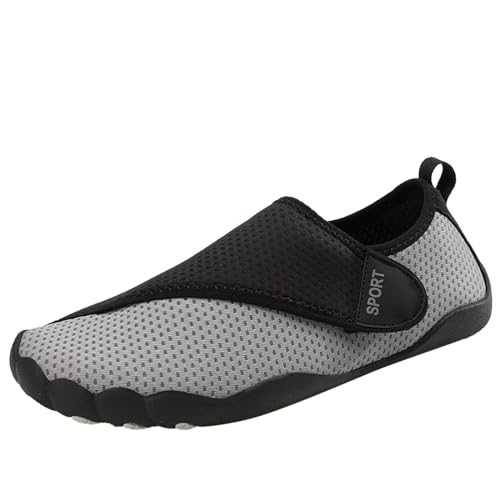 Barfuß Schuhe Damen - Sommer Herren-Laufschuhe Swimming Luftig Orthoback Herren Breite Füße Wandern Sports Bequeme Leicht Indoor Wattwanderschuhe Damen-Laufschuhe Grau, 40 F von SKFLABOOF