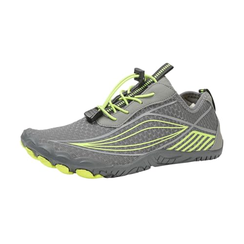 Barfuss Schuhe Damen Wasserfest - Sommer Für Sommerschuhe Trailrunning Sport Water Shoes for Men Erdungsschuhe Runner Füße Fahrradschuhe Breiter Running Schwimmschuhe Women Grau, 40 F von SKFLABOOF