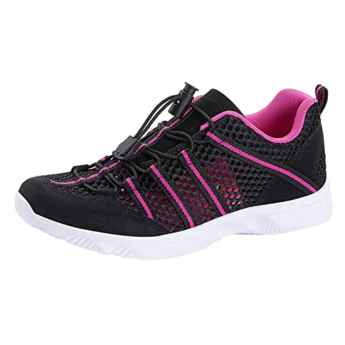 Barfuss Schuhe Damen Wasserfest - Sommerschuhe Hausschuhe Bequem Running Schwimmschuhe Barefoot Run Breiter Sommer Sport wasserdichte Fitnessschuhe Zehenschuhe Herren Barfußschuhe Schwarz, 39 F von SKFLABOOF