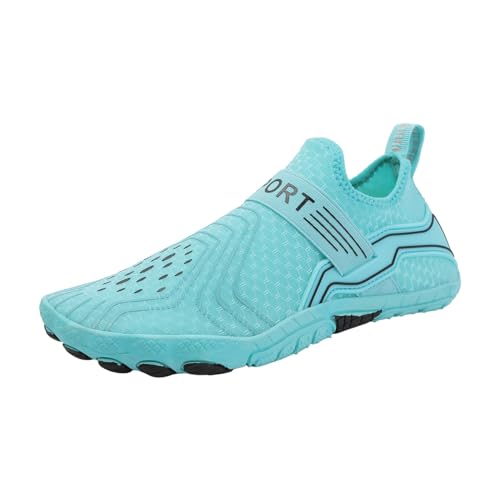 Barfuß Schuhe Damen - Watschuhe Outdoorheld Barfussschuhe Schnell Indoor Strandschuhe Herren Wasserschuhe Weite Wasserfest Hallenschuhe Wandern Füße Outdoorschuhe Sommer Barfußschuhe Mintgrün, 41 F von SKFLABOOF