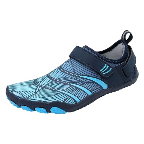 Barfuß Sneaker Damen - Damen-Laufschuhe 2024 Barfussschuhe Herren Trailrunning Frauen Wasserschuhe Barfußschuhe Luftig Outdoor Schuhe Sports Wasserfeste Sportschuhe Sommerschuhe Blau, 38 F von SKFLABOOF