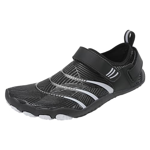 Barfuß Sneaker Damen - Damen-Laufschuhe 2024 Barfussschuhe Herren Trailrunning Frauen Wasserschuhe Barfußschuhe Luftig Outdoor Schuhe Sports Wasserfeste Sportschuhe Sommerschuhe Schwarz, 39 F von SKFLABOOF