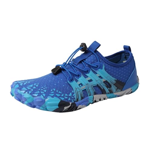 Barfußschuhe Damen - Fitnessschuhe Orthopädische Schuhe Barfuss Luftig Wasserschuhe Aqua Running Run Hallenschuhe Trailrunning Frauen Vivobarefoot Tauchschuhe Herren Wasserdicht Blau, 41 F von SKFLABOOF