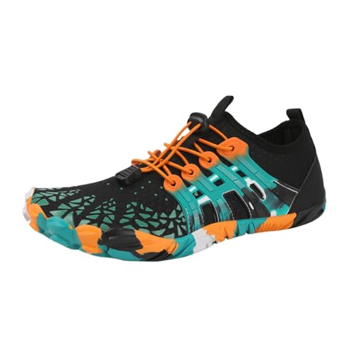 Barfußschuhe Damen - Fitnessschuhe Orthopädische Schuhe Barfuss Luftig Wasserschuhe Aqua Running Run Hallenschuhe Trailrunning Frauen Vivobarefoot Tauchschuhe Herren Wasserdicht Schwarz, 45 F von SKFLABOOF