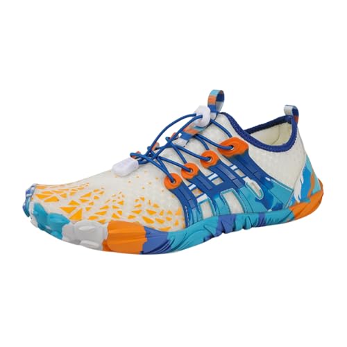 Barfußschuhe Damen - Fitnessschuhe Orthopädische Schuhe Barfuss Luftig Wasserschuhe Aqua Running Run Hallenschuhe Trailrunning Frauen Vivobarefoot Tauchschuhe Herren Wasserdicht Weiss, 42 F von SKFLABOOF