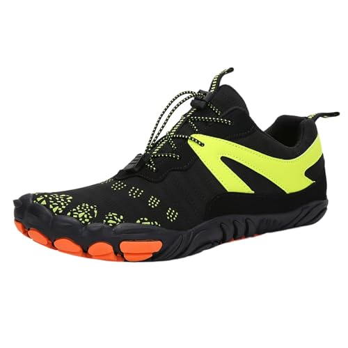 Barfußschuhe Damen Wasserfest - Barfussschuhe Atmungsaktiv Trekking Herren Sports & Outdoor Shoes Weich Trailrunning Fitnessschuhe Sommer Running Barfusschuhe Barfuss Schuhe Gelb, 39 F von SKFLABOOF