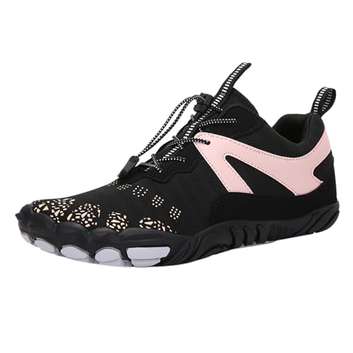 Barfussschuhe Damen - Wildling Schuhe Barfuß Atmungsaktiv Runner Herren Barfußschuhe Badeschuhe Summer Wasserdicht Breiter rutschfest Wattwanderschuhe Barfusschuhe Kletterschuhe Hot Pink, 45 F von SKFLABOOF