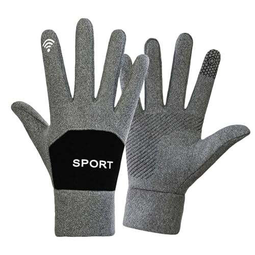 Black-Friday-Angebote, EIN Stück Damen Handschuhe Winter Gloves Men Joggen Thermo Herren Touchscreen Sport Jogging Laufen Fahradhandhandschuhe Silber, Einheitsgröße von SKFLABOOF