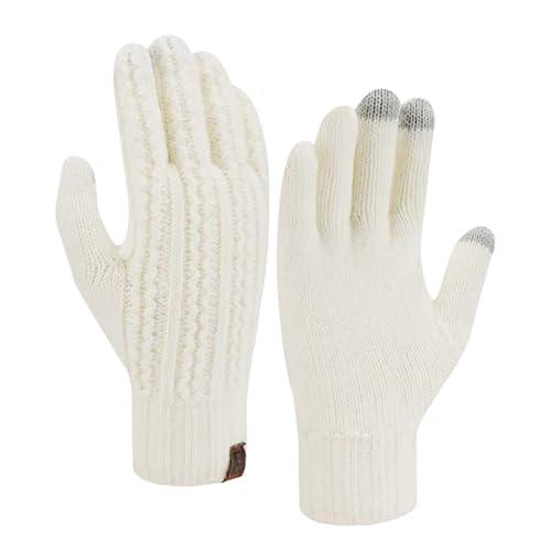 Black Friday Angebote, EIN Stück Damen Handschuhe Winter & Fäustlinge Für Gloves Women Thermo Herren Fahrrad Sport Warme Winterhandschuhe Weiss, Einheitsgröße von SKFLABOOF