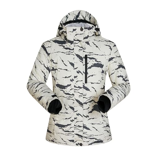 Black Friday Angebote 2024, Damen Skijacke Jacke Herren Winter Ski-Jacken Für Outdoor Jacken Wasserdicht Ski Allwetterjacke Wanderjacke Skijacken Beige, L von SKFLABOOF