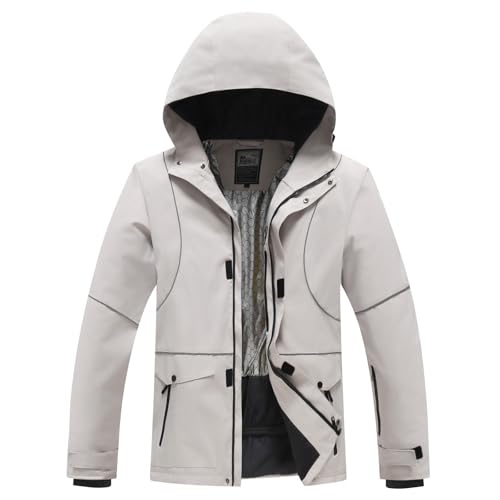 Black Friday Angebote 2024 ab wann, Skijacke Damen Mädchen Softshelljacke Winter Für Herren Sportjacke Winterjacke Warm Ski Jacke Gefüttert Beige, S von SKFLABOOF