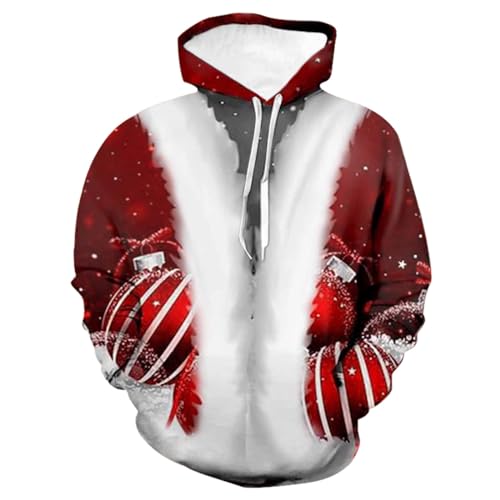 Black Friday Angebote 2024 ab wann, Weihnachts Hoodie Herren Ugly Christmas Sweater Weihnachten Pullover Weihnachtspullover Unisex Weihnachtsoutfit Xmas Weiss, XXL von SKFLABOOF