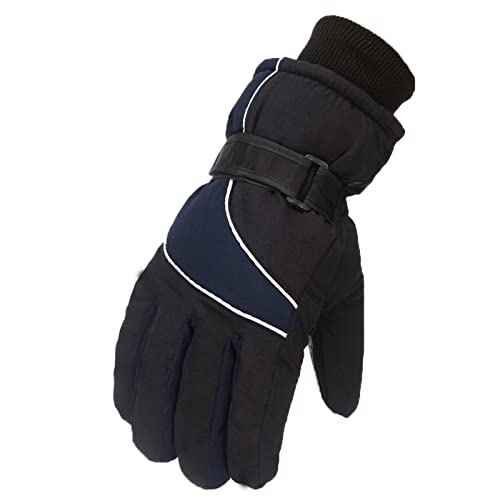 Black Week Angebote 2024 ab wann, Skihandschuhe Damen Herren Handschuhe Winter Fahrradhandschuhe Warme Wasserdicht Gloves Men Waterproof Ski Handschuh Marineblau, Einheitsgröße von SKFLABOOF