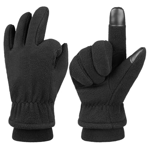 Black Week Angebote 2024 ab wann, Skihandschuhe Herren Winter Gloves Men Touchscreen Handschuhe Thermo Fahrradhandschuhe Damen Gefüttert Ski Laufen Sport Schwarz, A von SKFLABOOF