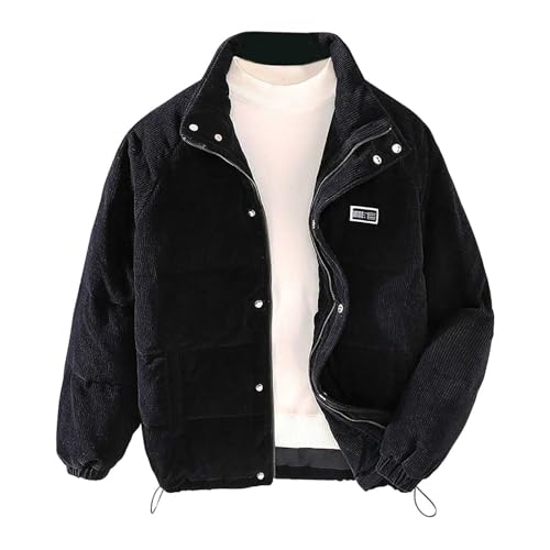 Cordjacke Herren Warme Gefütterte Winterjacke Cord Jacke Sherpa Gefüttert Trucker Jacke Freizeit Mode Übergangsjacke von SKFLABOOF