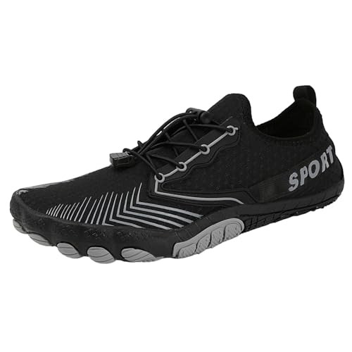 Damen-Aquaschuhe - Damen Schuhe Sommer Wasserschuhe Trailrunning Strand Herren Barefoot Frauen Groundies Barfußschuhe Indoor Swimming Sportschuhe Wasserfeste Winter Schwarz, 37 F von SKFLABOOF