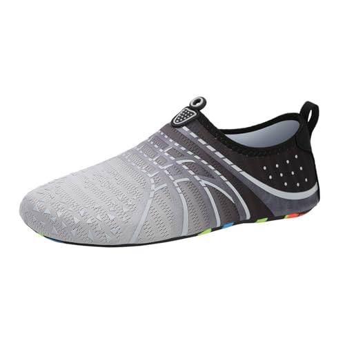 Damen Barfußschuhe - Sneaker Sommer Badeschuhe Running Schnell Barfußschuh Wasserdicht wasserdichte Weite Wanderschuhe Fitnessstudio Leicht Zehenschuhe Schwimmschuhe Wildling Schuhe Grau, 45 F von SKFLABOOF