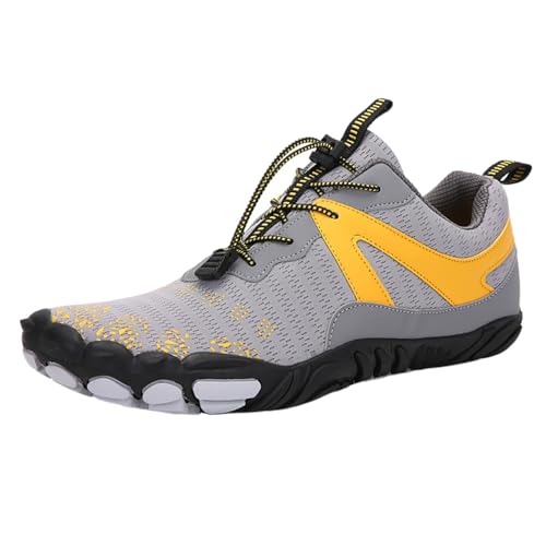 Damen Barfußschuhe - Sommer Orthoback Schuhe Herren Weich Bequeme Sports & Outdoor Shoes Barfuß Barfuss Leicht Summer Trailrunning Kletterschuhe Wasserschuhe Laufschuhe Dunkelgrau, 38 F von SKFLABOOF