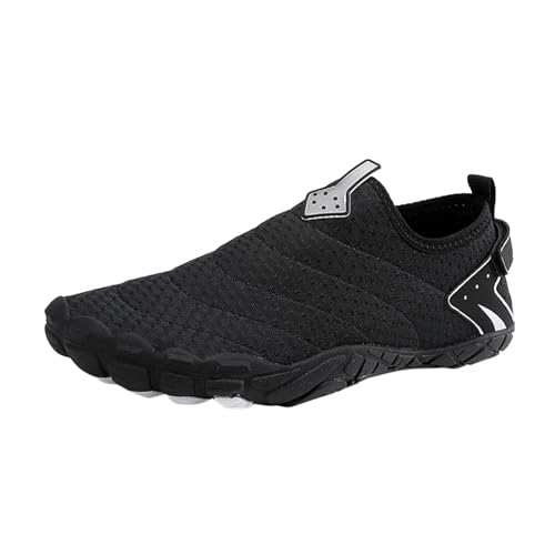 Damen Barfußschuhe - Sommer Strand Schuhe Unisex Fitnessschuhe Orthoback Wandern Leicht Wasserfest Barfußschuh Herren Leichte Schwarz, 37 F von SKFLABOOF