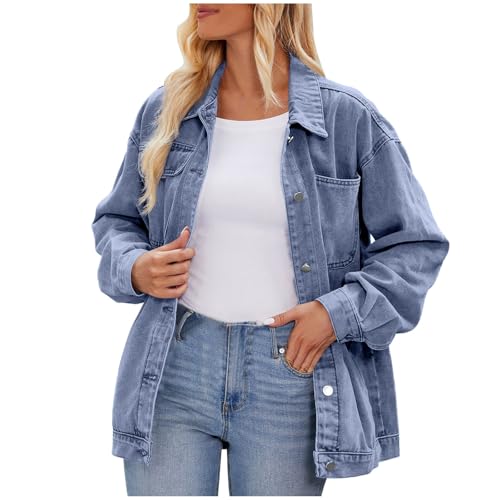 Damen Jacke übergang, Jeansjacke Damen Jeans Jacke Street One Übergangsjacke Frühling Damen-Jeansjacken Damenjeans Festival Übergangsjacken BU1, S von SKFLABOOF