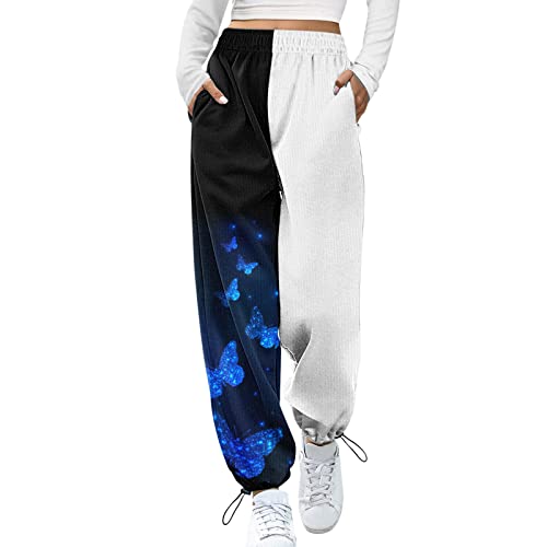 Damen Jogginghose Hose Hosen Relaxhose Graue Track Pants Mit Gummizug Trainingshose Pants Luftige Yk2 Jogginghose Weite Klamotten Oversize Sporthose Korean Fashion Stretch von SKFLABOOF