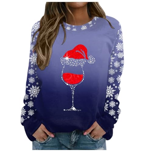 Damen Weihnachtspullover Winter Langarm Hässlich Weihnachtsoutfit Weihnachtspulli Pullover Sale Weihnachts Warm Personalisierte Sweater Weihnachtspullover Winterpullover Hellviolett L von SKFLABOOF