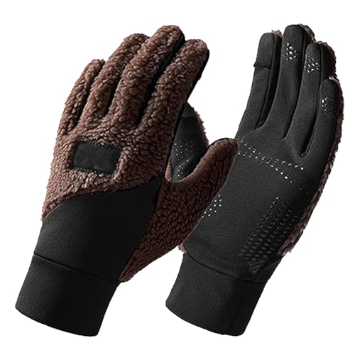 Deals of The Day, EIN Stück Damen Handschuhe Winter Fäustlinge Fahrrad Touch Sport Fahrradhandschuhe Mit Golfhandschuhe Herren Coffee, XL von SKFLABOOF