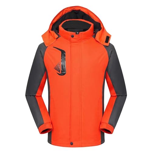 Deals of The Day, Herren Skijacke Winter Jacken Für Damen Ski Jacket Sportjacke Winterjacke Warm Men Wanderjacke Wasserdicht Atmungsaktiv Orange, 3XL von SKFLABOOF