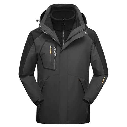 Deals of The Day, Ski Jacke Damen Winterjacke Teenager Mädchen Damenmantel Winter Männer Jackett Herren Damen-Jacken Wintermantel Gefüttert Grau, L von SKFLABOOF