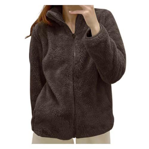 Deals of The Day, Teddy Fleecejacke Damen Herbstjacke Kuschelige Jacke Winterjacke Flauschig Fleece Teddyfleece Fleecemantel Coffee, S Deals of The Day, Teddy Fleecejacke Damen Herbstjacke Kuschelige Jacke Winterjacke Flauschig Fleece Teddyfleece Fleecemantel Coffee, S von SKFLABOOF