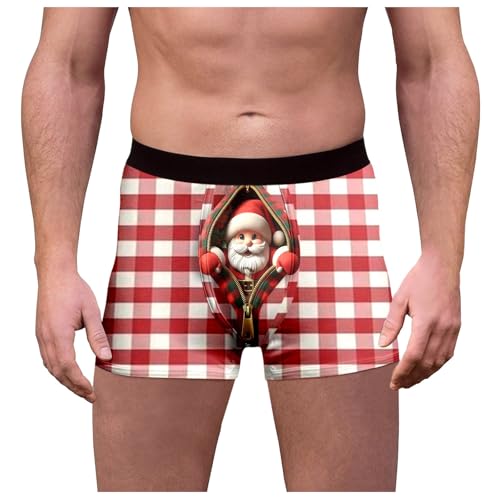 Deals of The Day, Weihnachts Unterhosen Männer Sport Unterwäsche Unterhose Weihnachten Herren Boxershorts Lustige Sachen Sexy Rosa, M von SKFLABOOF