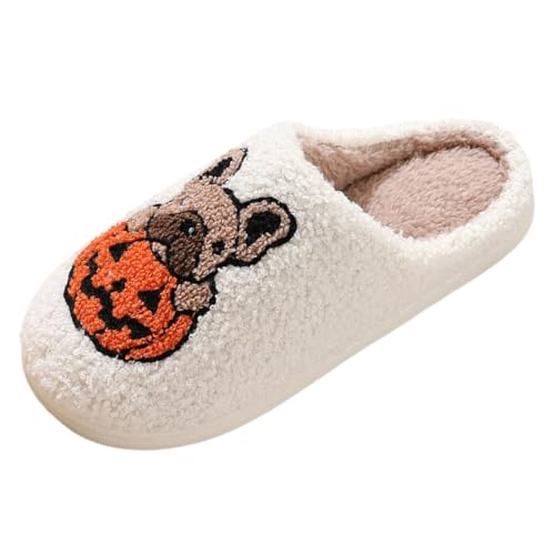 Halloween Kürbis Hausschuhe,Winter Warme Schuhe für Innenbereich,gruselige Halloween Pumpkin Slippers,Amüsant Hausschuhe für Damen und Herren Halloween Kürbis Hausschuhe,Winter Warme Schuhe für Innenbereich,gruselige Halloween Pumpkin Slippers,Amüsant Hausschuhe für Damen und Herren von SKFLABOOF