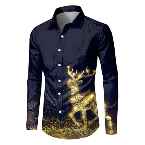 Hemd Weihnachten Herren Hemd Christmas Grün Kleidung Weihnachten Weihnachtsbluse Rot Satin Poloshirt Lustige Weihnachtsmann Shirt Weihnachtskleidung Weihnachtsoutfit von SKFLABOOF