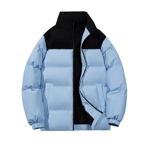 Herren Winterjacke Sale, Daunenjacke Herren Leicht Winter Jacket Men Bomberjacke Jogging Jacke Steppjacke wasserdichte Autumn Parka Winterjacke Laufjacke Blau, M von SKFLABOOF