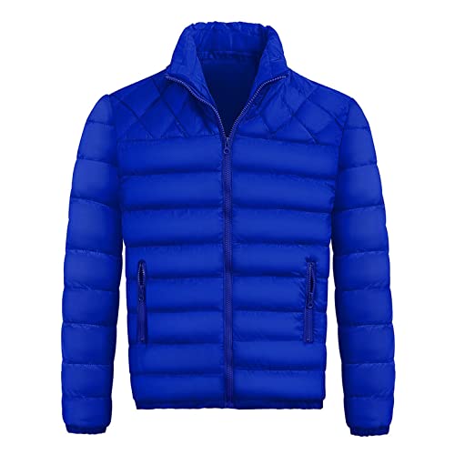 Herren Winterjacke Sale, Leichte Daunenjacke Herren Laufjacke Steppjacke Outdoor Daunenjacken Für Outdoorjacke Winterjacke Wasserdicht Leicht Übergangsjacke Blau, L von SKFLABOOF