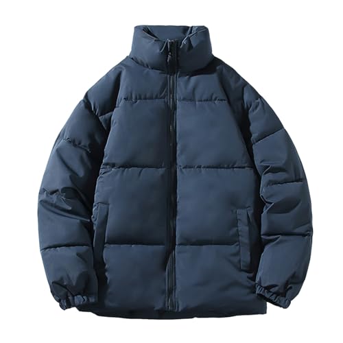 Herren Winterjacke Sale, Puffer Jacke Herren Leichte Steppjacke Herrenjacken Übergangsjacke Leicht Winter Jacket Jogging Softshell Jacken Übergang Marineblau, XXL von SKFLABOOF