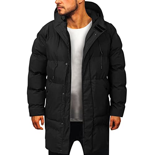 Herren Winterjacke Sale, Winterjacken Herren Herrenjacke Übergangsjacke Sport Jacke Winter Arbeitsjacke Parka Winterjacke Softshell Schwarz, 6XL von SKFLABOOF