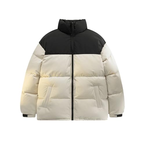 Herren Winterjacke Sale, Winterjacken Herren Puffer Jacke Winter Coat Men Softshell Bomberjacke Sportjacken Für Arbeit Softshelljacke Beige, L von SKFLABOOF