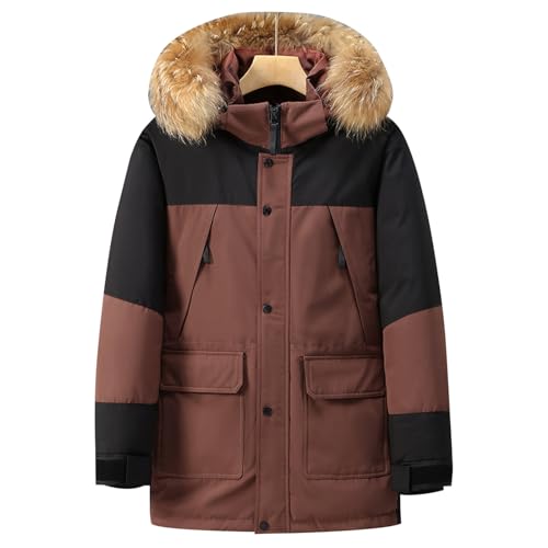 Herren Winterjacke Sale, Winterjacken Herren Steppjacke Leicht Outdoor Jacken Für Jacke Wasserdicht Sweatjacke Winter Jacket Arbeit Arbeitsjacke Steppjacken Rot, XL von SKFLABOOF