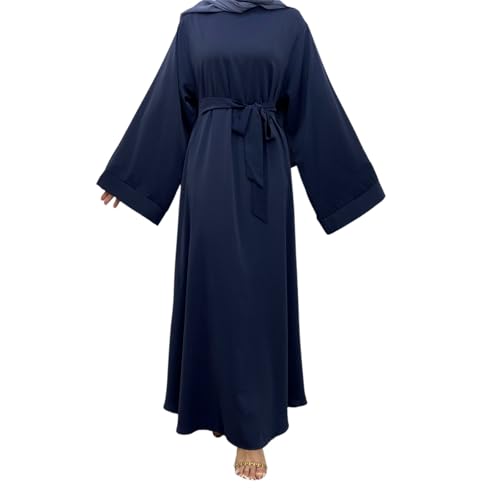 Hijab Kleid Gebetskleidung Für Frauen Abaya Damen Muslimische Kleider Namaz Elbisesi Kadin Burka Arabische Kleidung Damen Islamische Kleidung Blau XXL von SKFLABOOF