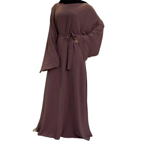 Hijab Kleid Gebetskleidung Für Frauen Abaya Damen Muslimische Kleider Namaz Elbisesi Kadin Burka Arabische Kleidung Damen Islamische Kleidung Lila XXL von SKFLABOOF