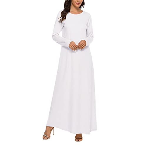 Islamische Kleidung Damen - Gebetskleidung Abaya Frauen Namaz Elbisesi Langarm Islamische Muslimische Kleid Naher Osten Dubai Türkei Arabische Kleidung Ramadan Lang Robe Gebetskleid Ramadan Kleid von SKFLABOOF