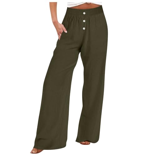 Jogginghose Damen Baggy, Sale Angebote, Sporthose Damen Große Größen Yoga Hose Mit Weitem Bein Arbeitshosen Pants Baggy Jogpants Elegant Jogginghose Weites Stoffhose Sweathose Grün, XXL von SKFLABOOF